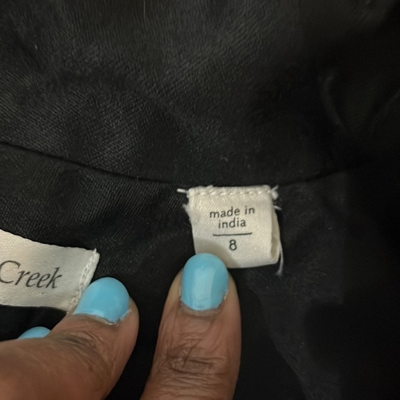 Coldwater Creek Black w/Embroidered Brown Border Jacket Size 8 - Picture 3 of 7